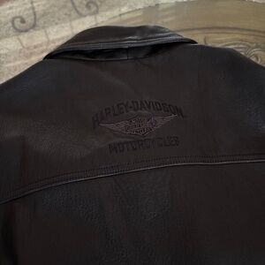 VINTAGE Harley Davidson Men's 3XL Black Leather Motorcycle Jacket Biker Classic